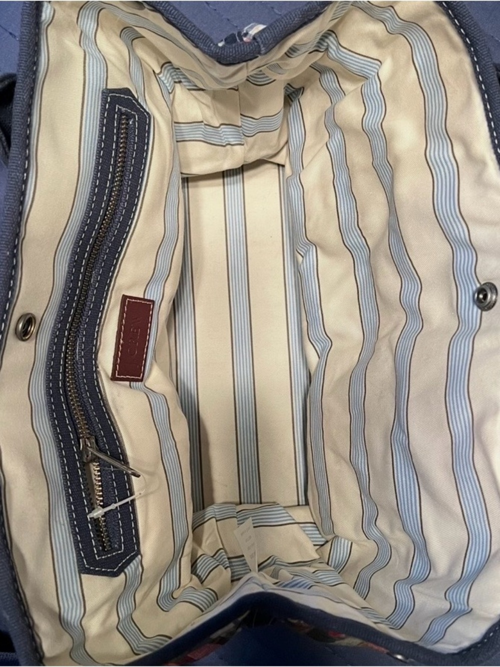 J.Crew multi color patchwork canvas handbag - Picture 6 of 9